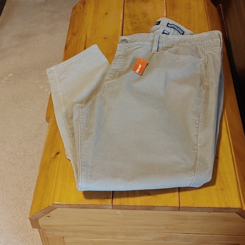 🍁NWT Women's Joe Fresh Soft Gray Slim Corduroy Mid Rise Pant